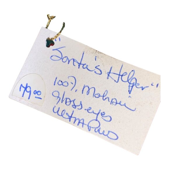 Santas Helper Mohair Teddy Bear By Debi Ortega - Festive Christmas Decoration Wi - Picture 6 of 9